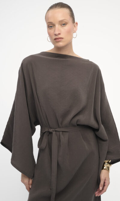 DELILAH DRESS brown