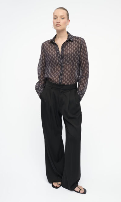 Alternative view of LOTUS SHIRT black