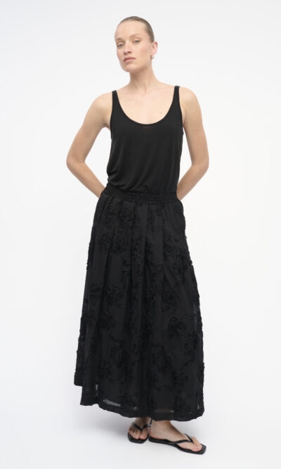 Alternative view of MAGNOLIA SKIRT black