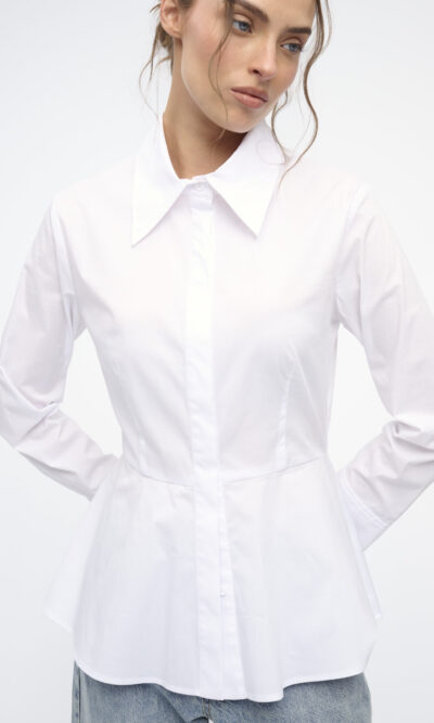 Alternative view of LORI SHIRT white
