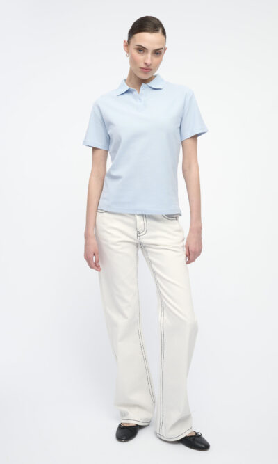 Alternative view of YANIK POLO light blue